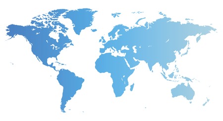 Map of the World in blue color. Vector illustration.のイラスト素材