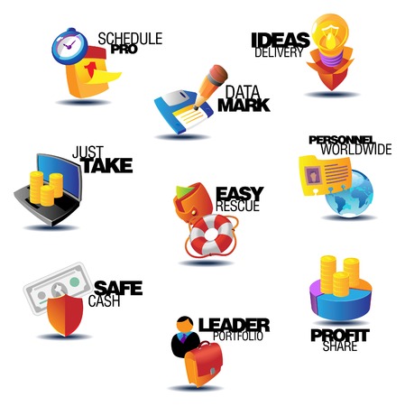 Business icons. Heading concepts for document, article or website. Vector illustration.のイラスト素材