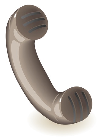 Old-fashioned phone handset. Vector illustration.のイラスト素材