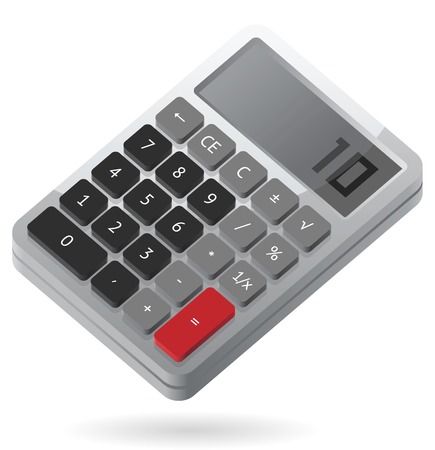 Gray isometric calculator.のイラスト素材