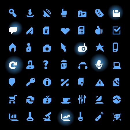Set of 49 Rough Straight Line Icons. illustration.のイラスト素材