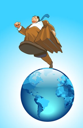 Globe runner concept.のイラスト素材