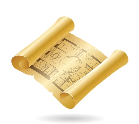 Vintage interior draft.のイラスト素材