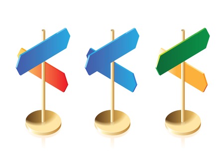 Road sign icons.  illustration.のイラスト素材