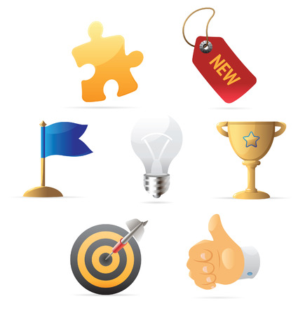 Icons for business metaphors and symbols. Vector illustration.のイラスト素材