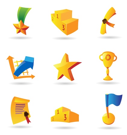 Icons for awards. Vector illustration.のイラスト素材