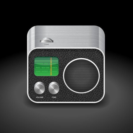 High-detailed icon for radio. Vector saved as contains objects with transparency. のイラスト素材