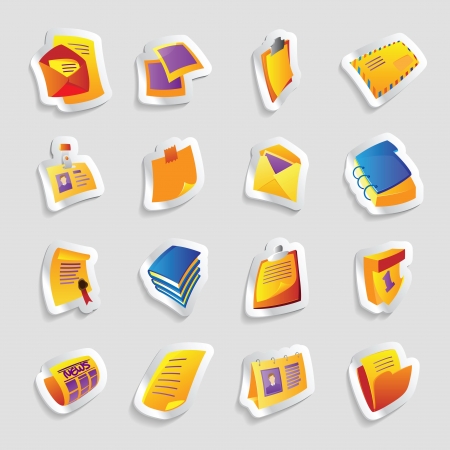 Icons for books and papers  Vector illustration のイラスト素材