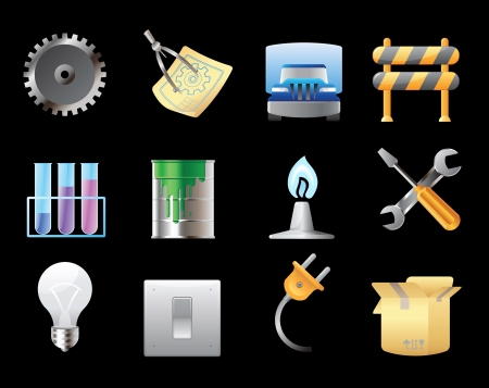 Icons for industry. Vector illustration.のイラスト素材