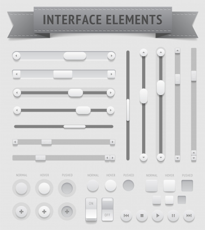 User interface elements  , file contains objects with transparency  shadows etc