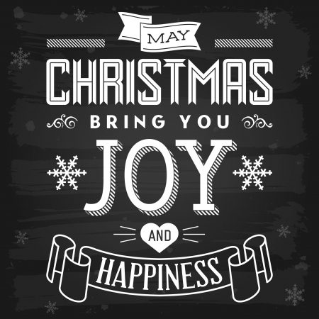 Christmas greetings chalkboard  vector with transparency のイラスト素材