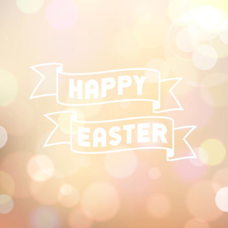 Easter colorful bokeh background of beige colors. のイラスト素材