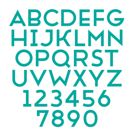 Handmade sans-serif font. Bold type. Vector illustration.のイラスト素材