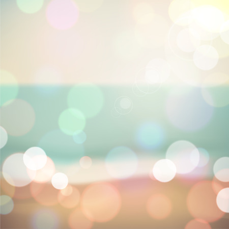 Summer tropical beach bokeh background  Vector のイラスト素材
