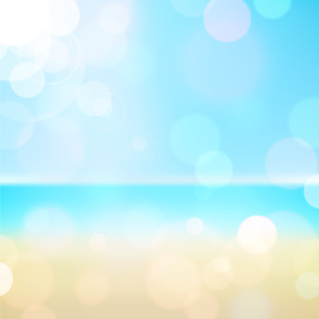 Summer tropical beach bokeh background  Vector のイラスト素材