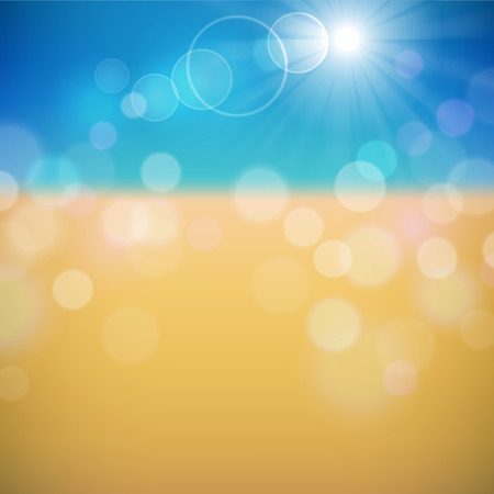 Summer tropical beach bokeh background  Vector eps10 のイラスト素材