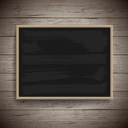Blank vintage chalk board background. Vector illustration.のイラスト素材