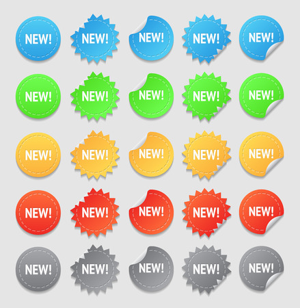 Design elements: labels. Vector saved as, file contains objects with transparency (shadow, seam).のイラスト素材