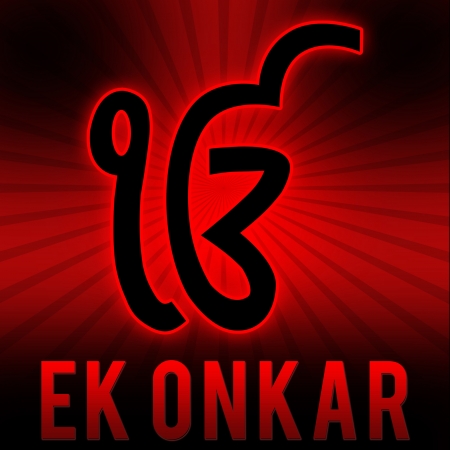 Ek Onkar - Red Black Burstの写真素材