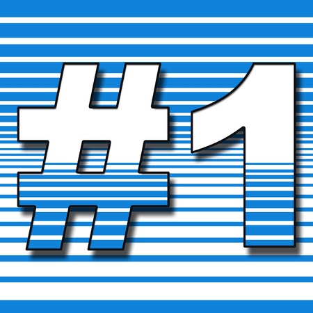Number 1 Stripe Backgroundの写真素材