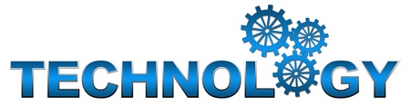 Technology Text with Gears