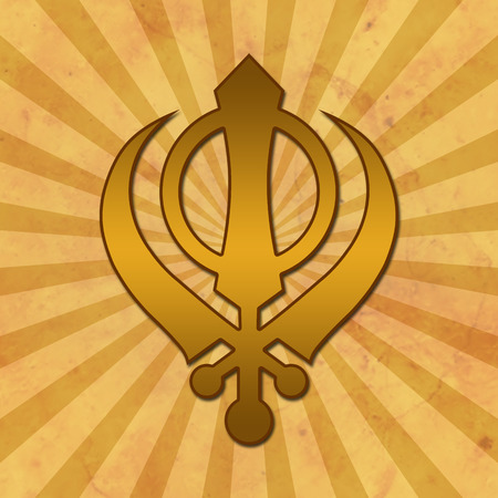 Sikh Symbol Grunge Backgroundの写真素材