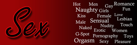 Sex Text Keywords Bannerの写真素材