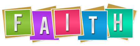 Faith Colorful Blocksの写真素材