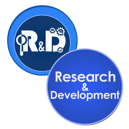 R And D - Research And Development Two Circlesの写真素材