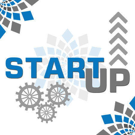 Start Up Blue Grey Elements Squareの写真素材