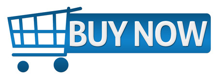 Buy Now Blue Shopping Cart Buttonの写真素材