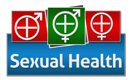 Sexual Health Red Blue Green Squaresの写真素材