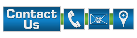 Contact Us Green Blue Layout