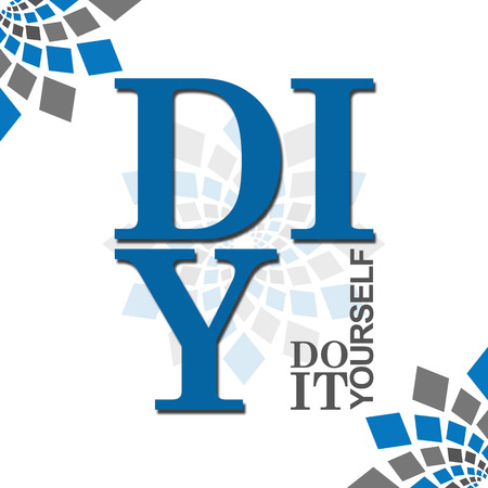 DIY - Do It Yourself Blue Grey Elementの写真素材