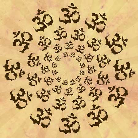 Aum Circular Grunge Burst Backgroundの写真素材