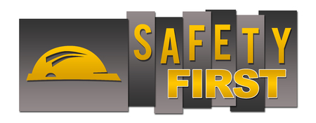 Safety First Yellow Black Stripesの写真素材