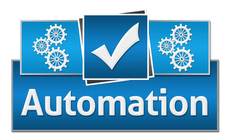 Automation Blue Squares On Topの写真素材