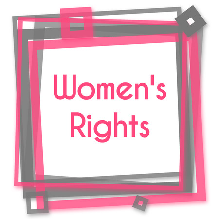 Womens Rights Pink Grey Frameの写真素材