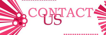 Contact Us Pink Graphics Horizontalの写真素材