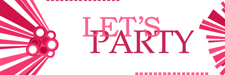 Lets Party Pink Graphics Horizontalの写真素材