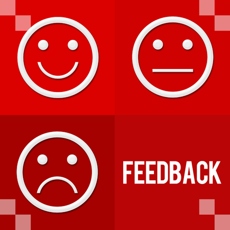 Feedback Red Four Blocksの写真素材