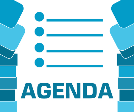 Agenda Blue Abstract Shapes Squareの写真素材