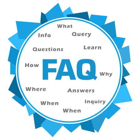 FAQ - Frequently Asked Questions Blue Abstract Circularの写真素材