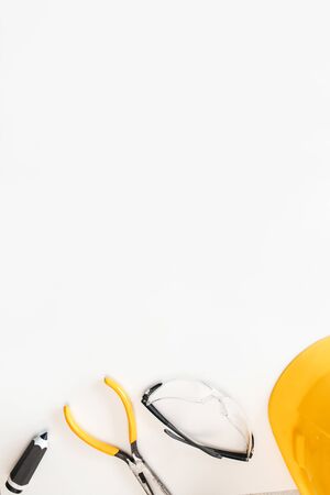 Builder's and construction worker/industry background frameの写真素材