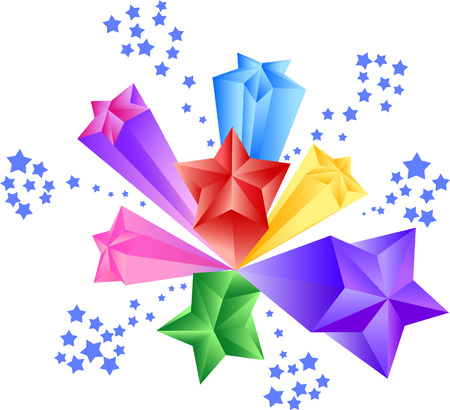 Stars. Fireworkのイラスト素材