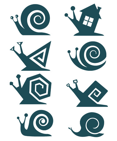 Set of snailsのイラスト素材