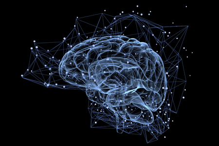 Illustration of the thought processes in the brain Illustration of the thought processes in the brain