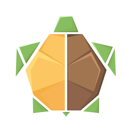 Stylized vector image of a turtleのイラスト素材