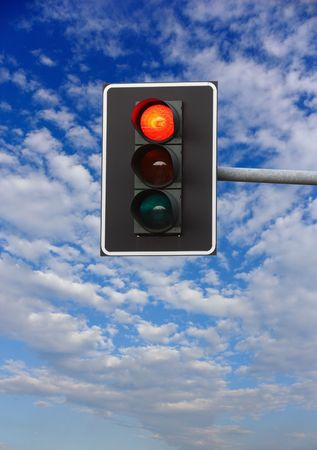 stop sign. red traffic lightsの写真素材