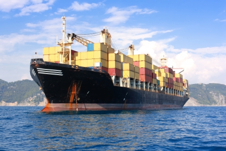 transportation, containers cargo ship out of the harbor transportation, containers cargo ship out of the harbor